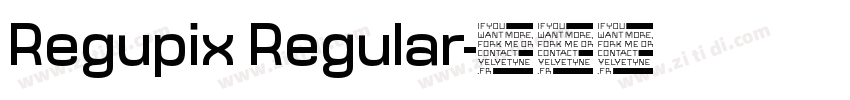 Regupix Regular字体转换
